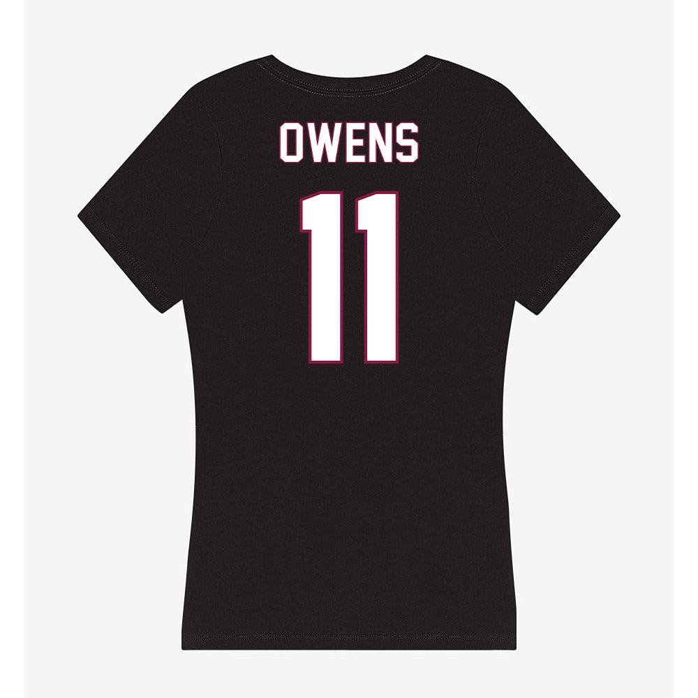 NMSU - NCAA Football : Walter Owens - Women's V-Neck T-Shirt-1