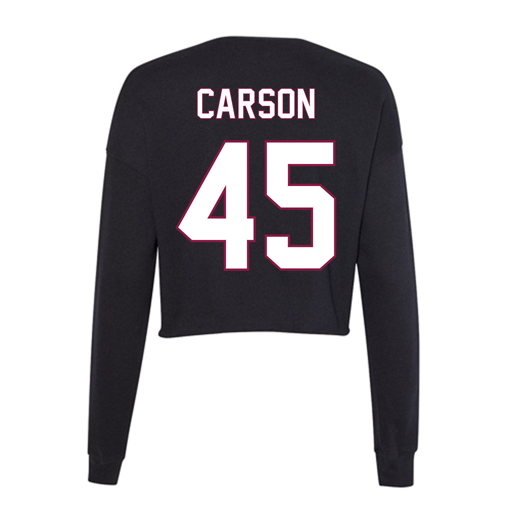 NMSU - NCAA Baseball : Cody Carson - Women's Cropped Crew Fleece-1