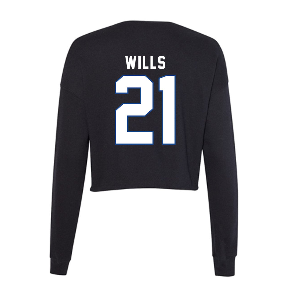 Grand Valley - NCAA Football : Quinn Wills - Women's Cropped Crew Fleece-1