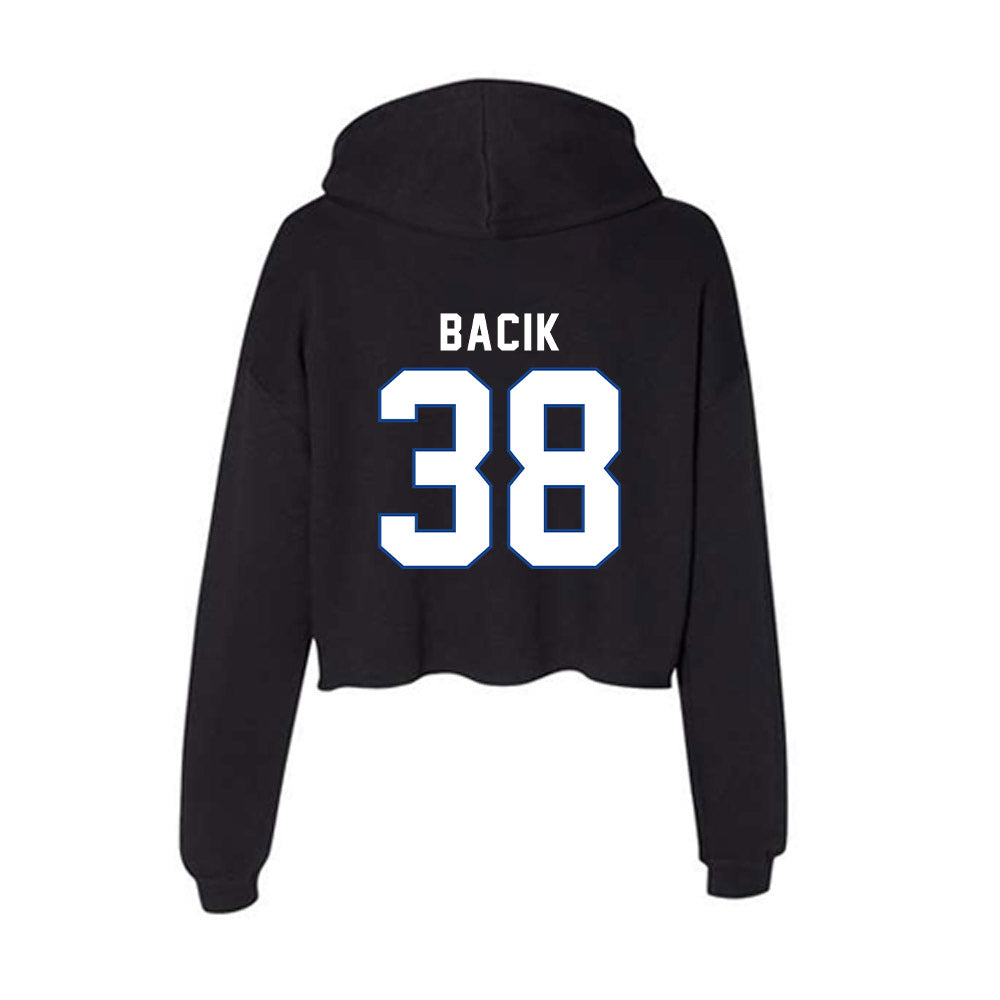 Grand Valley - NCAA Football : Mathew Bacik - Women's Crop Fleece Hoodie-1