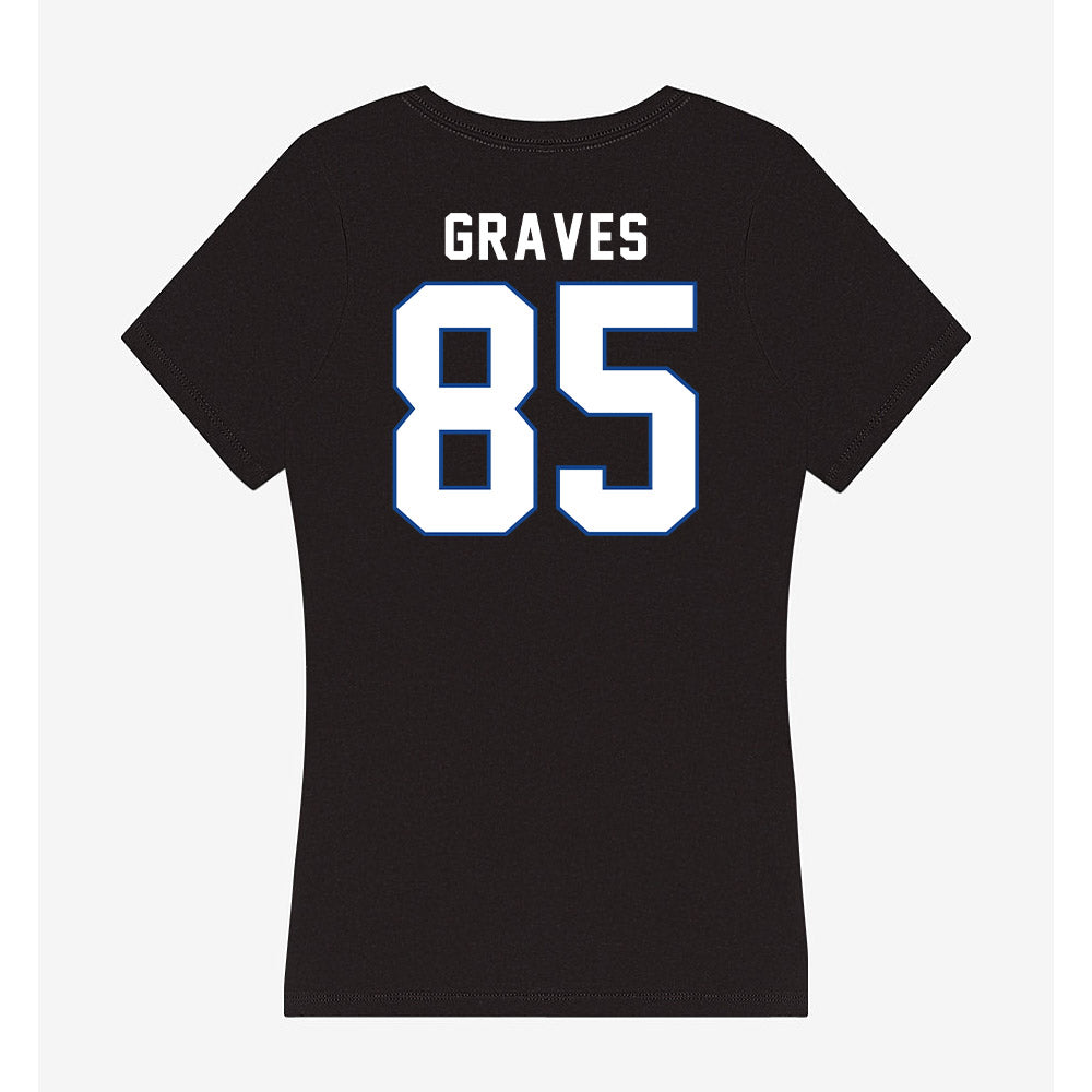 Grand Valley - NCAA Football : Eli Graves - Women's V-Neck T-Shirt-1