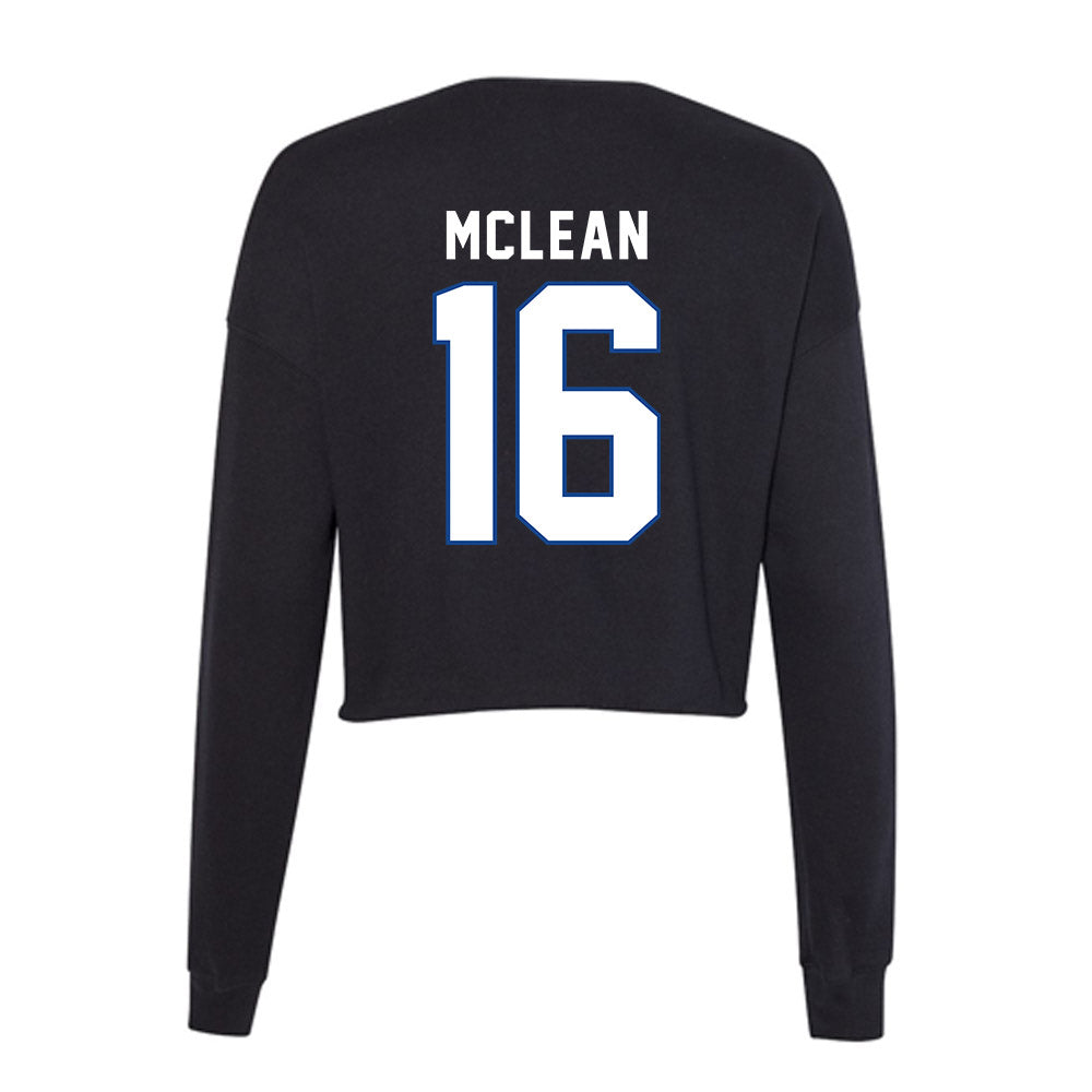 Grand Valley - NCAA Football : Luke Mclean - Women's Cropped Crew Fleece-1