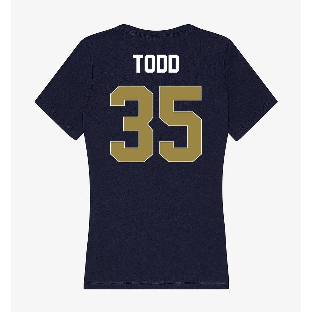 Georgia Southern - NCAA Football : Taeo Todd - Women's V-Neck T-Shirt-1