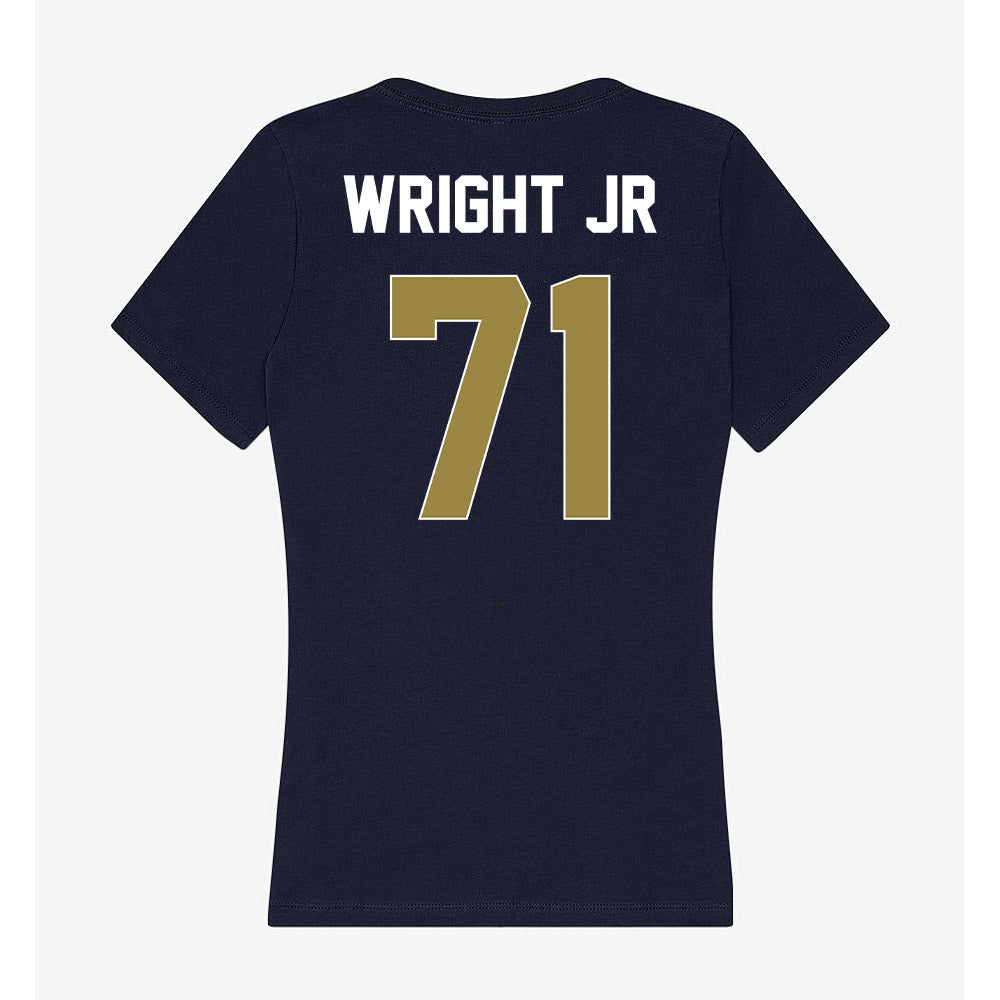 Georgia Southern - NCAA Football : Robert Wright Jr - Women's V-Neck T-Shirt-1