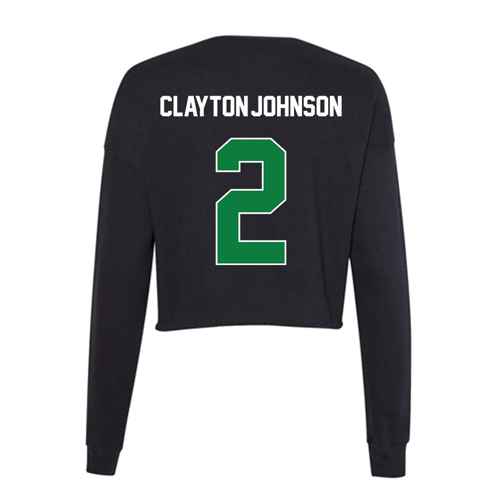 North Texas - NCAA Football : Shaadie Clayton-Johnson - Women's Cropped Crew Fleece-1