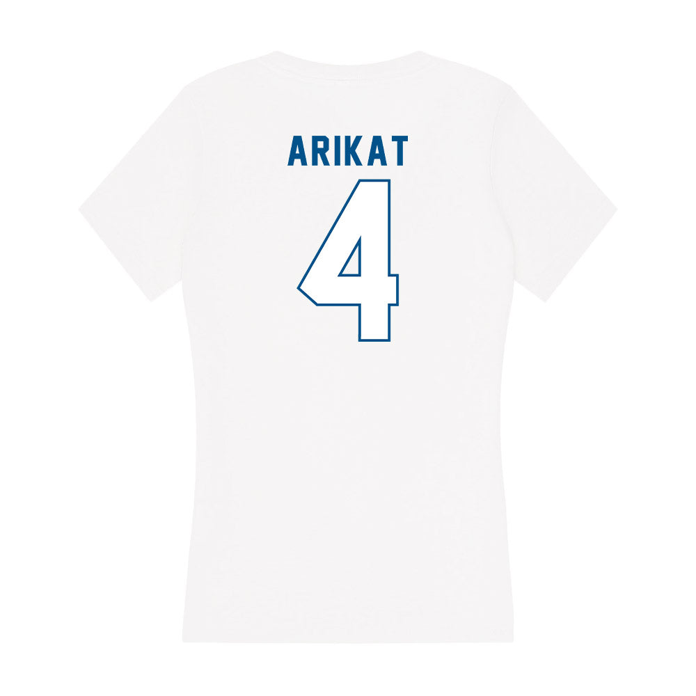 SSU - NCAA Women's Basketball : Sheriene Arikat - Women's V-Neck T-Shirt-1