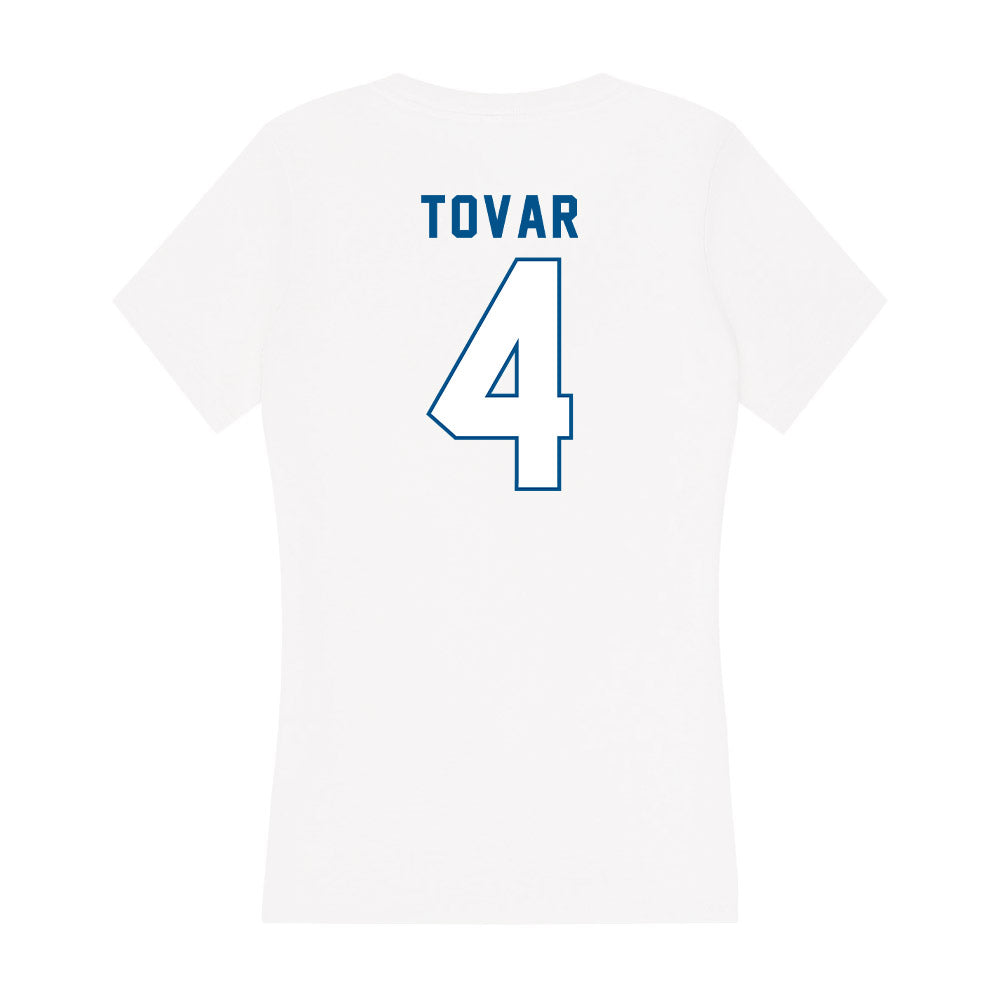 SSU - NCAA Women's Soccer : Krystal Tovar - Women's V-Neck T-Shirt-1
