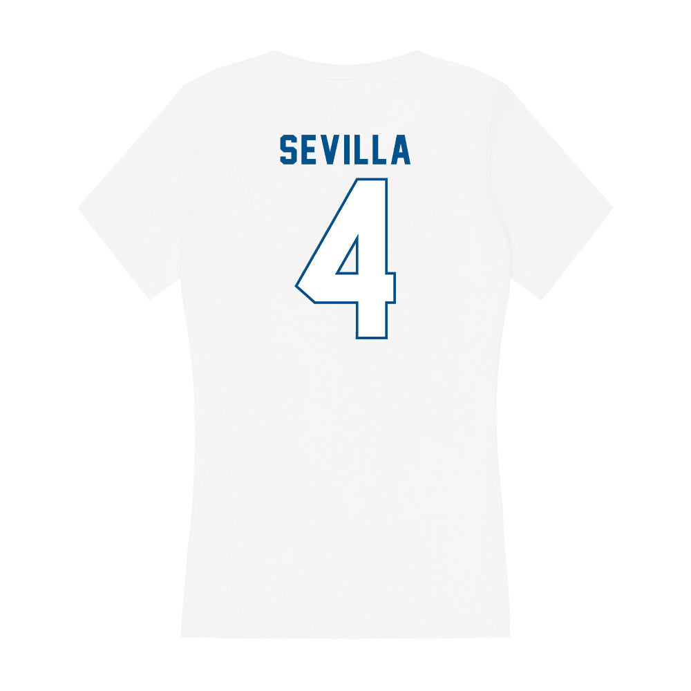 SSU - NCAA Men's Basketball : Donovan Sevilla - Women's V-Neck T-Shirt-1