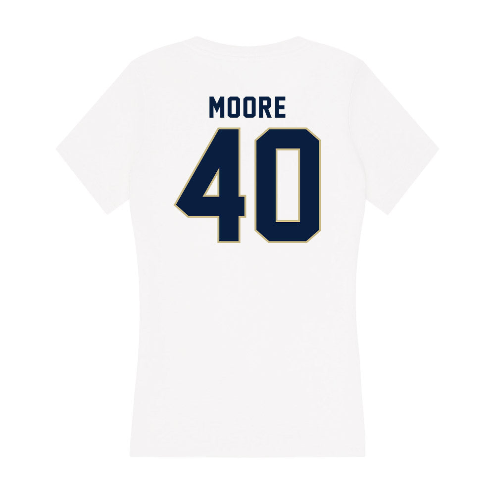 Akron - NCAA Baseball : David Moore - Women's V-Neck T-Shirt-1