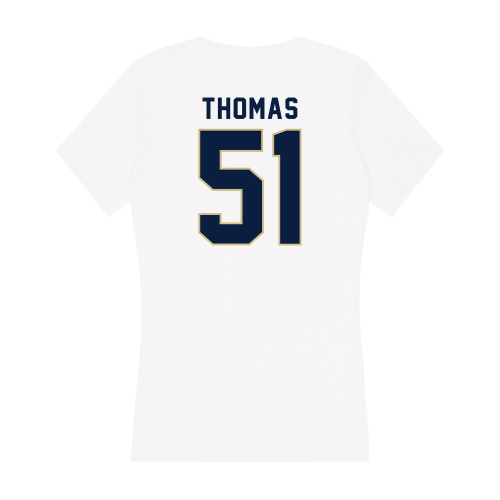 Akron - NCAA Football : DQ Thomas - Women's V-Neck T-Shirt-1