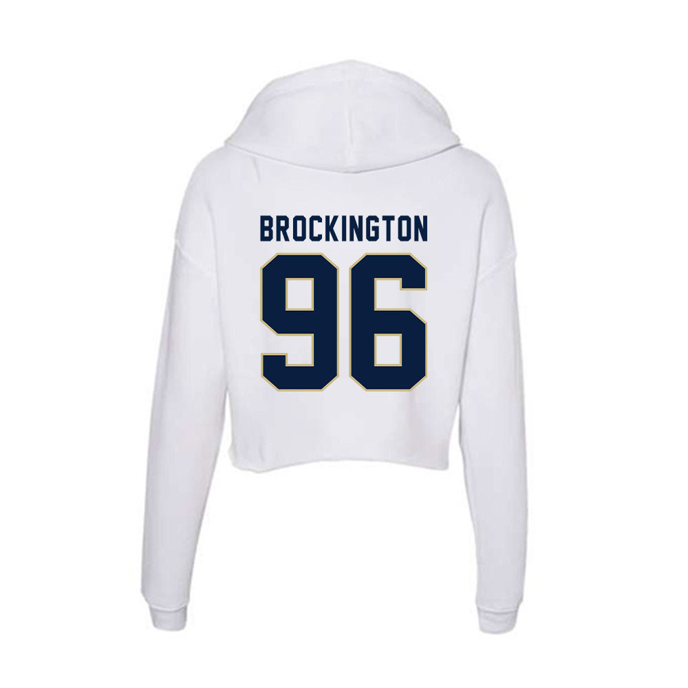 Akron - NCAA Football : Zy Brockington - Women's Crop Fleece Hoodie-1