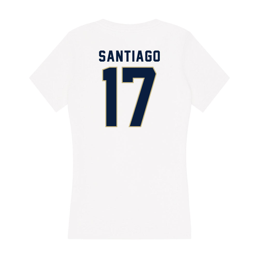 Akron - NCAA Women's Swimming & Diving : Alanis Santiago - Women's V-Neck T-Shirt-1