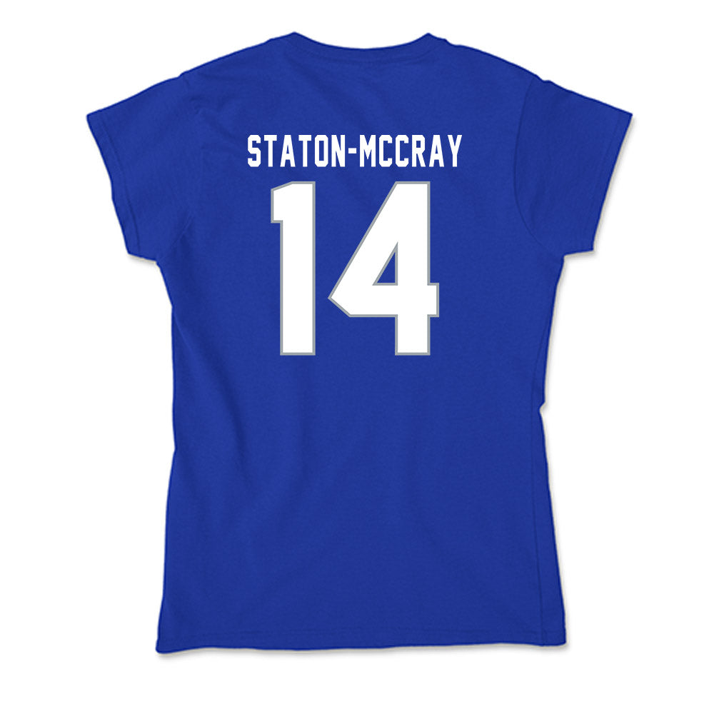 Seton Hall - NCAA Men's Basketball : AJ Staton-McCray - Soft Style Women’s T-Shirt-1
