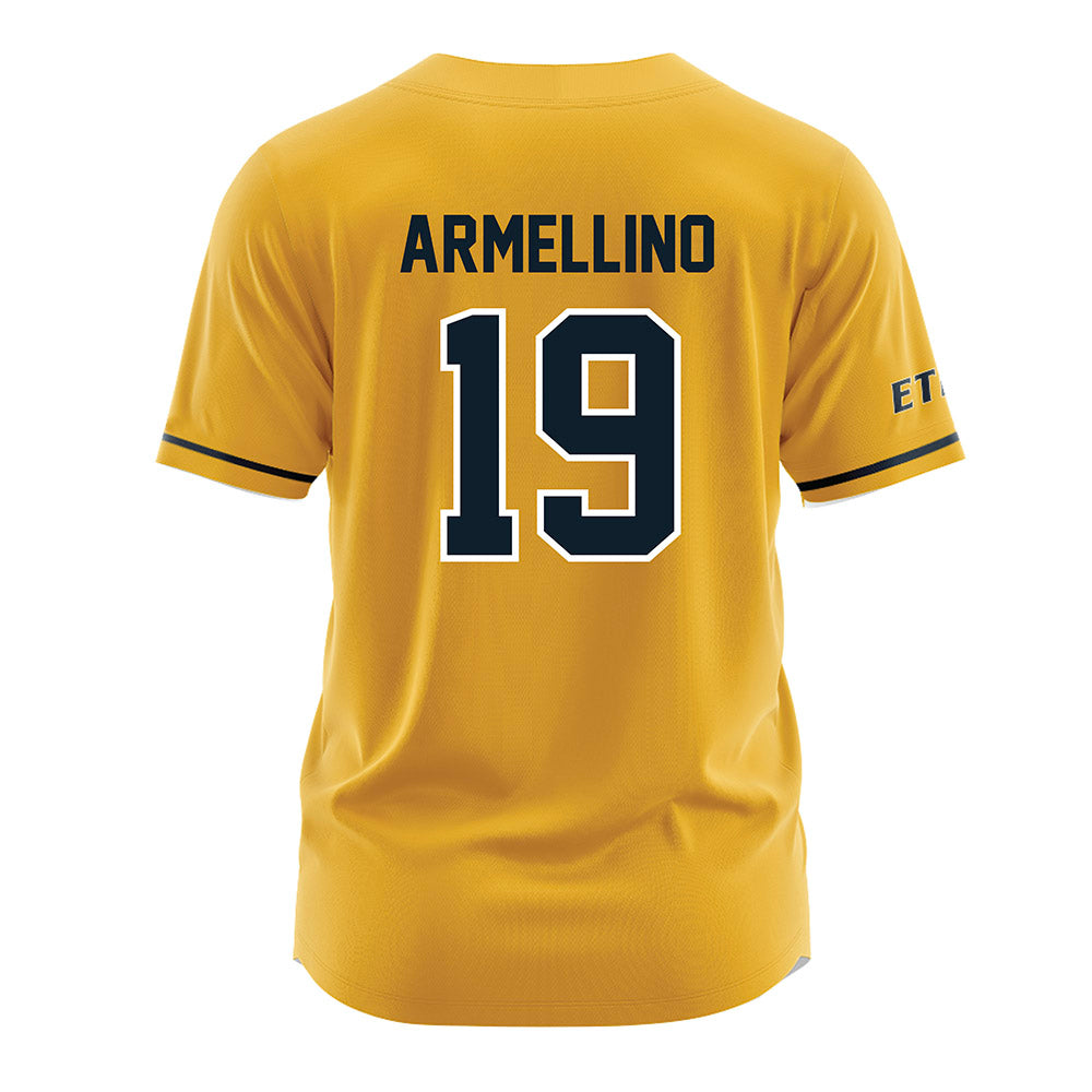 ETBU - NCAA Baseball : Vincent Armellino - Gold Jersey-1
