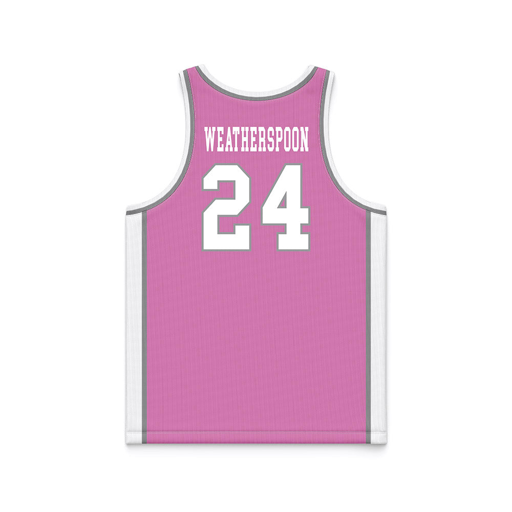 - NCAA Women's Basketball : Jeana Weatherspoon - Pink Basketball Jersey-1