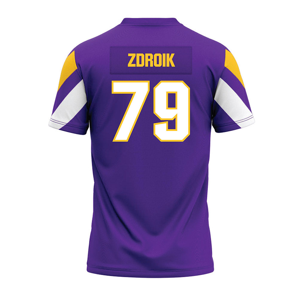 UWSP - NCAA Football : Daniel Zdroik - Purple Premium Football Jersey-1
