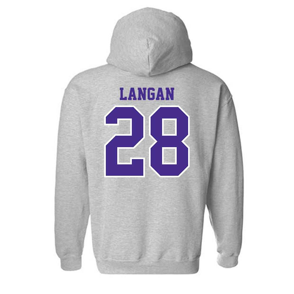 Winona - NCAA Baseball : John Langan - Classic Shersey Hooded Sweatshirt-1