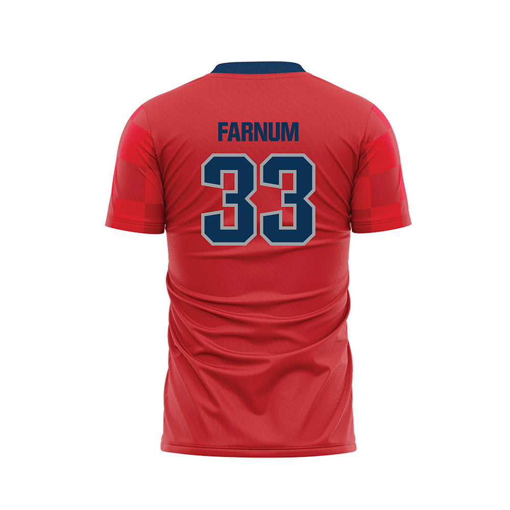 SMC - NCAA Women's Soccer : Taylor Farnum - Red Soccer Jersey-1