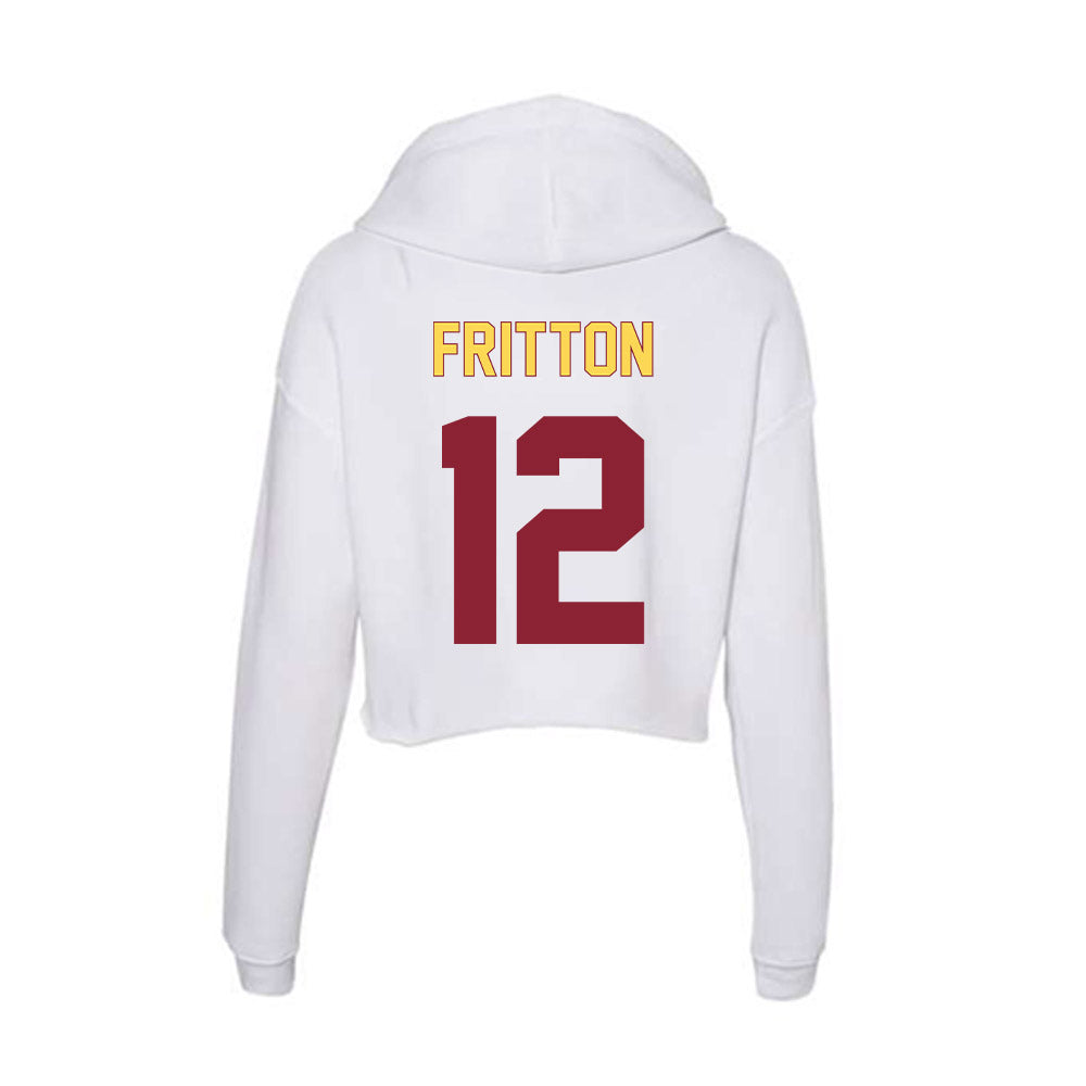 NSU - NCAA Football : Collin Fritton - Women's Crop Fleece Hoodie-1