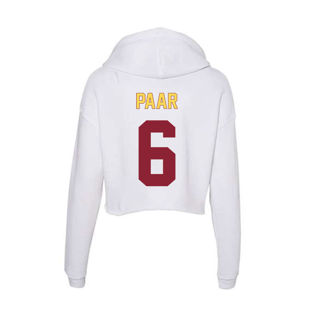 NSU - NCAA Baseball : Xander Paar - Women's Crop Fleece Hoodie-1