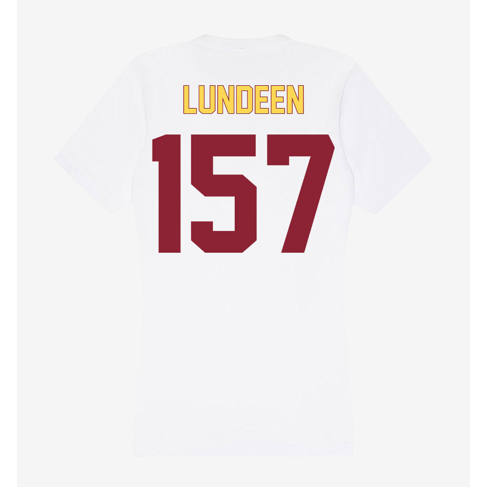 NSU - NCAA Wrestling : Griffin Lundeen - Women's V-Neck T-Shirt-1