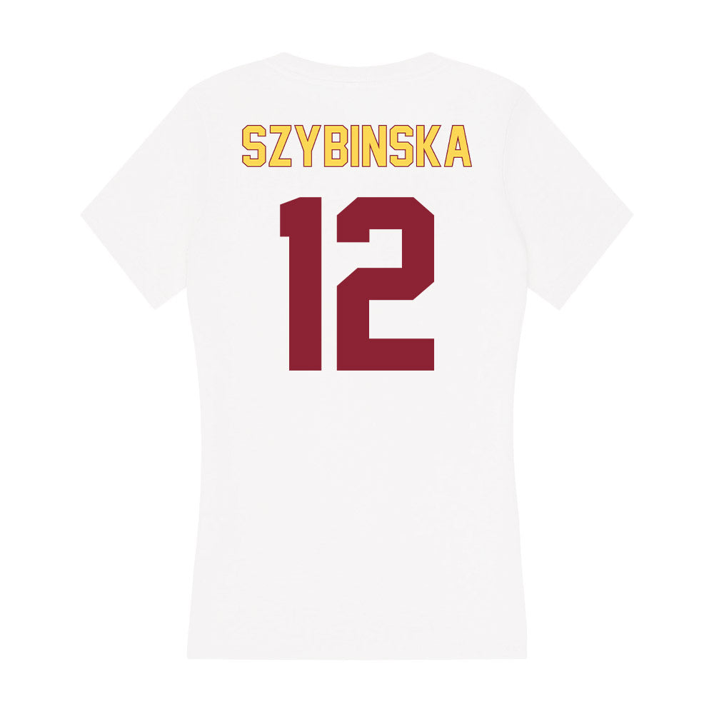 NSU - NCAA Women's Volleyball : Natalia Szybinska - Women's V-Neck T-Shirt-1