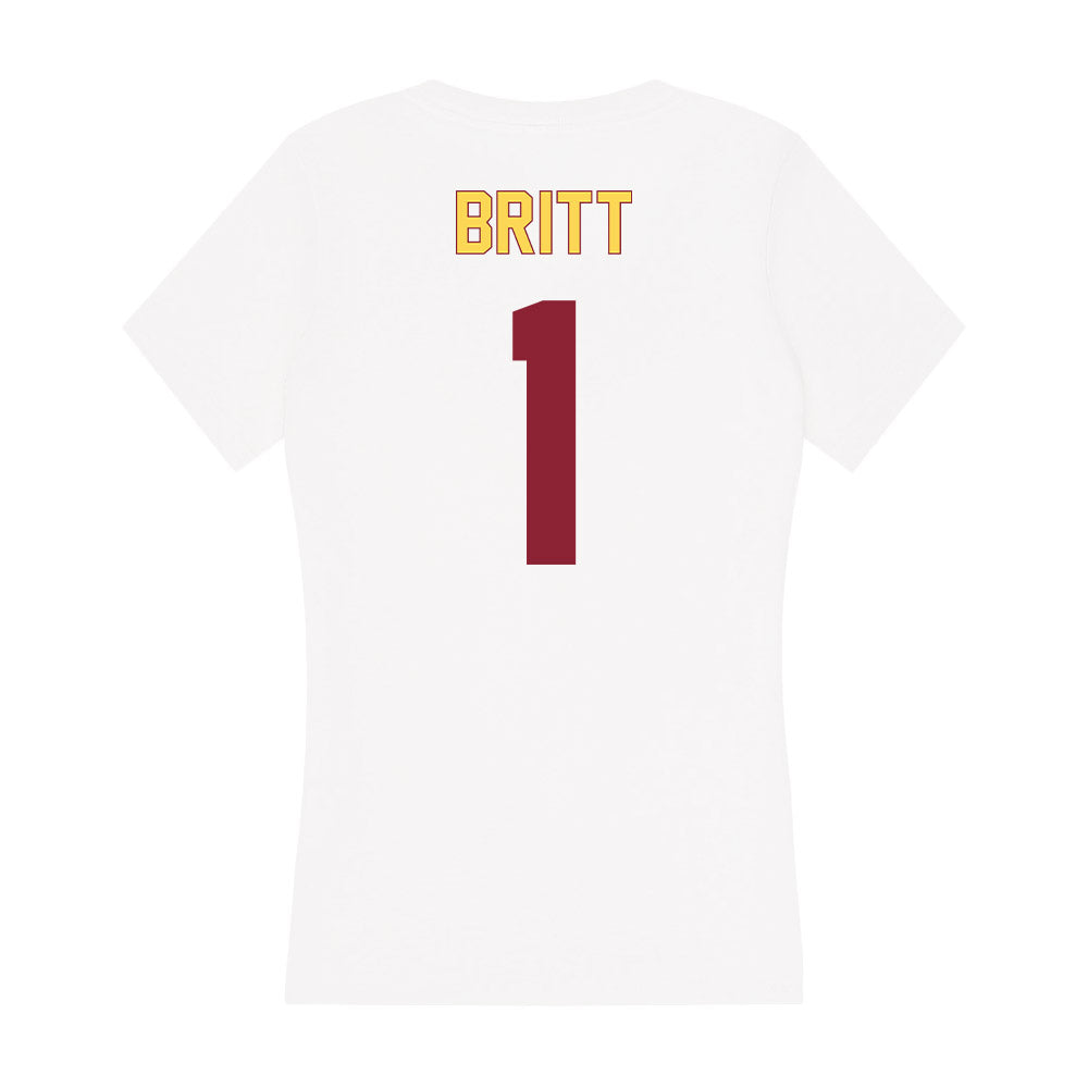 NSU - NCAA Football : Daniel Britt - Women's V-Neck T-Shirt-1