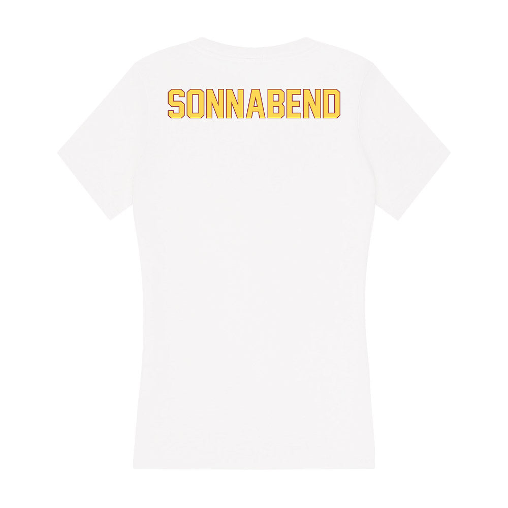 NSU - NCAA Women's Swimming & Diving : Hilary Sonnabend - Women's V-Neck T-Shirt-1