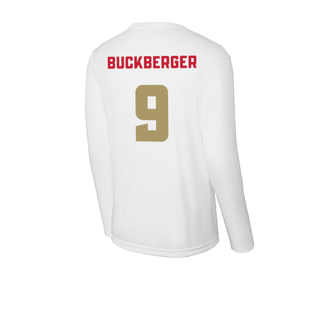 DU - NCAA Men's Ice Hockey : Boston Buckberger - Activewear Long Sleeve T-Shirt-1