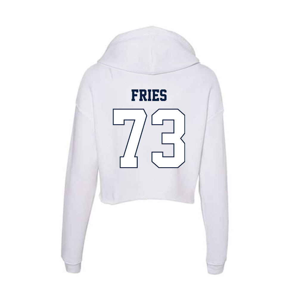 Monmouth - NCAA Football : Matthew Fries - Women's Crop Fleece Hoodie-1