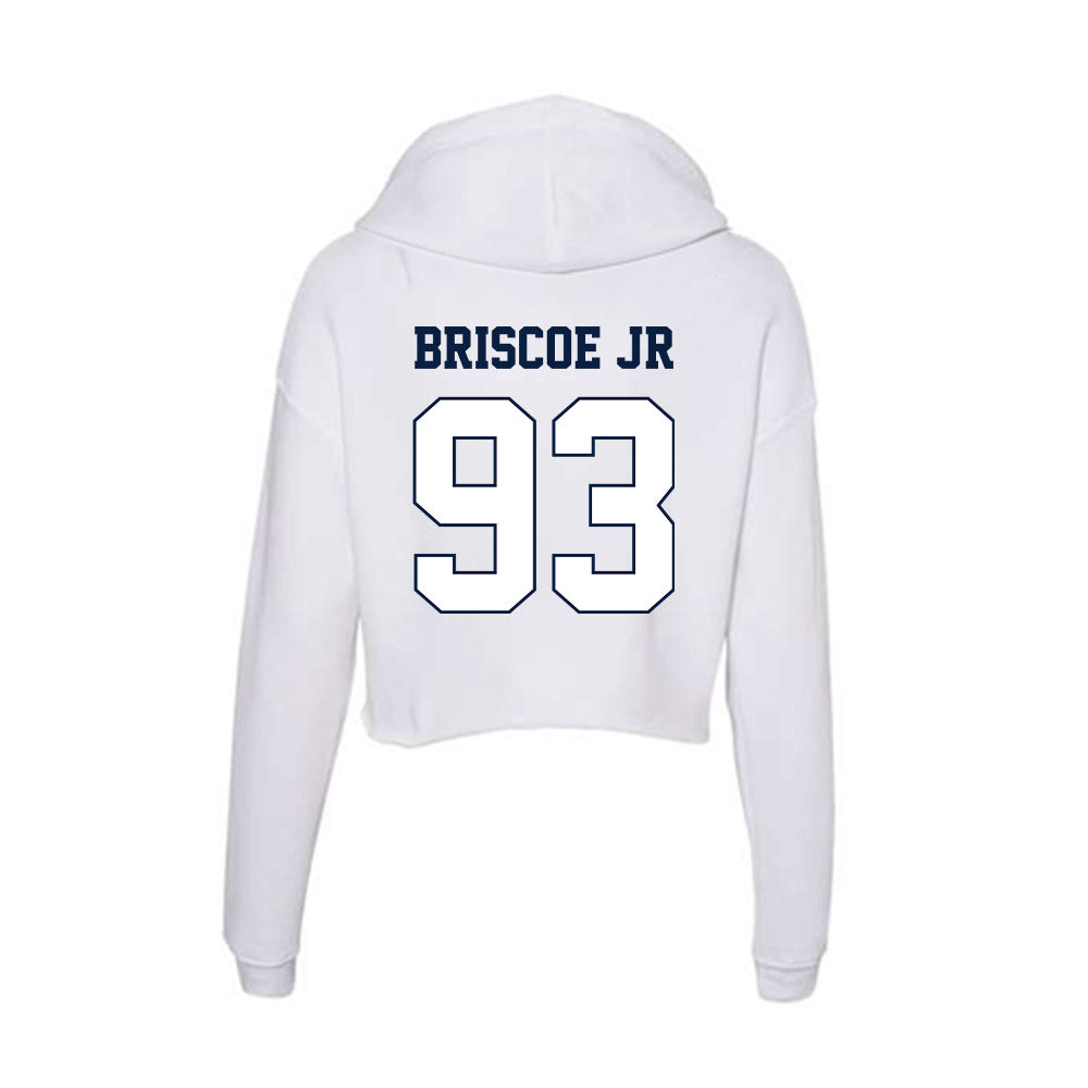 Monmouth - NCAA Football : DJ Briscoe Jr - Women's Crop Fleece Hoodie-1