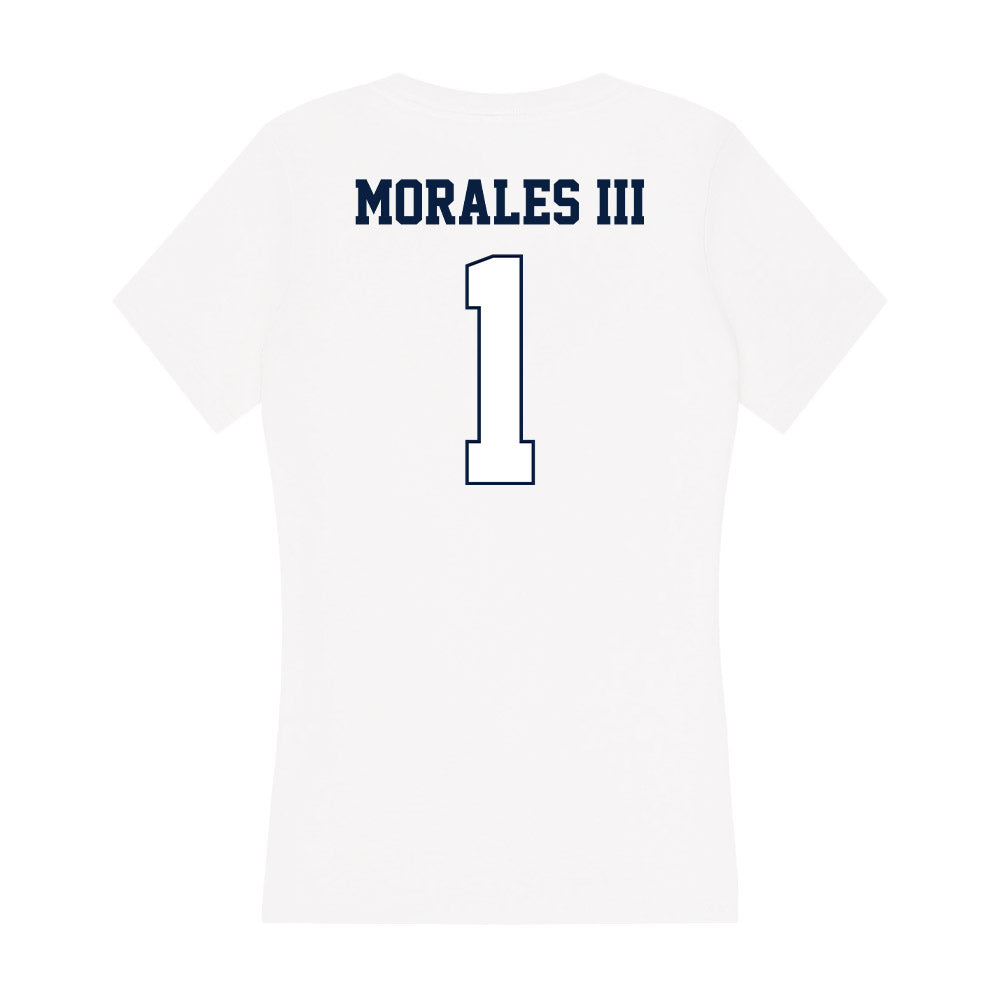 Monmouth - NCAA Football : Edwin Morales III - Women's V-Neck T-Shirt-1