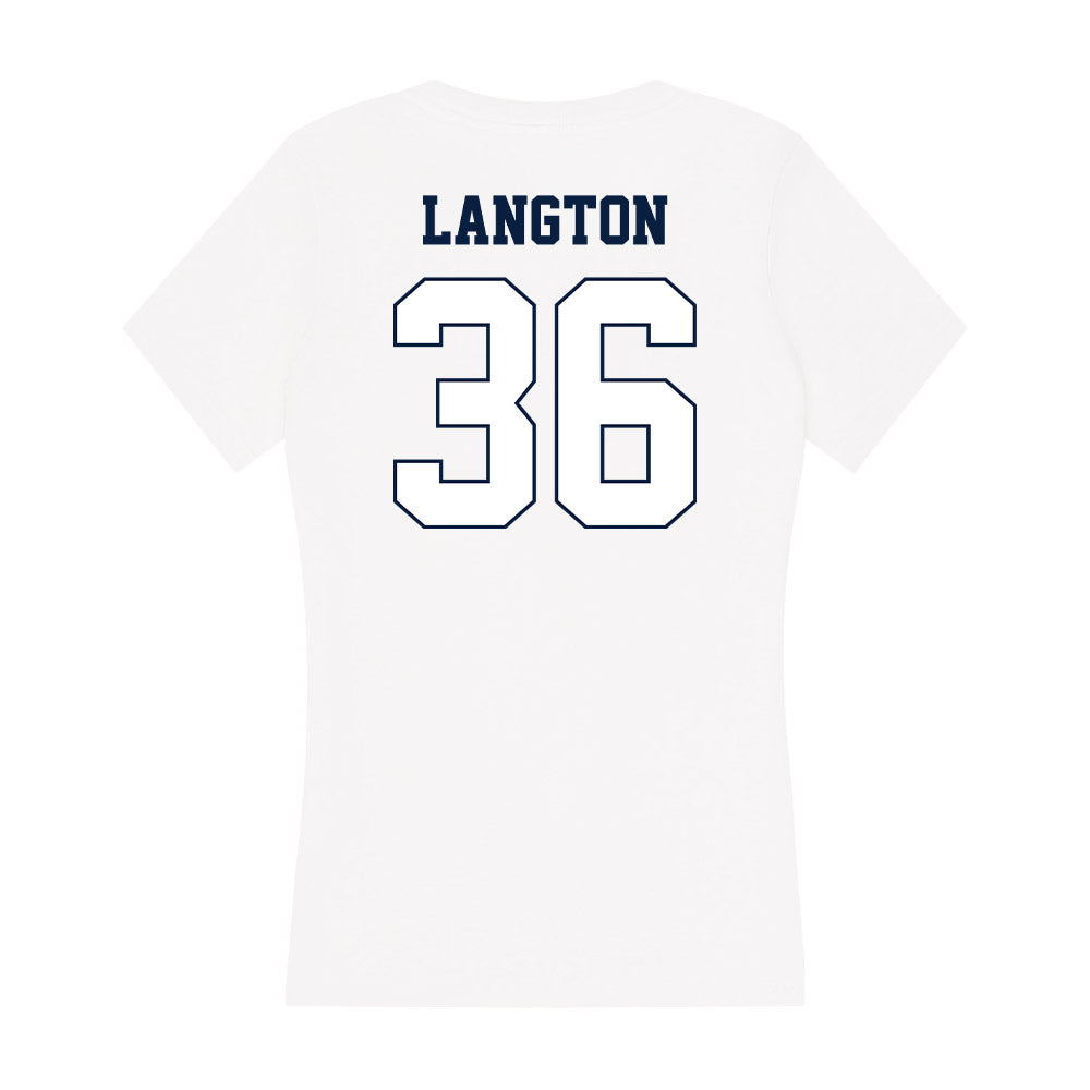 Monmouth - NCAA Football : Steven Langton - Women's V-Neck T-Shirt-1
