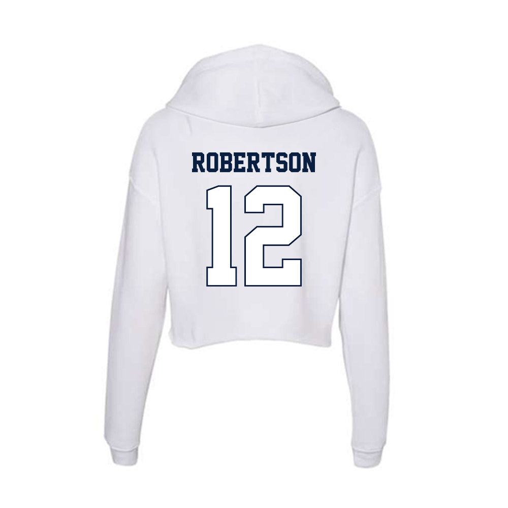 Monmouth - NCAA Football : Derek Robertson - Women's Crop Fleece Hoodie-1