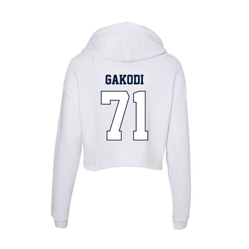 Monmouth - NCAA Football : Moses Gakodi - Women's Crop Fleece Hoodie-1