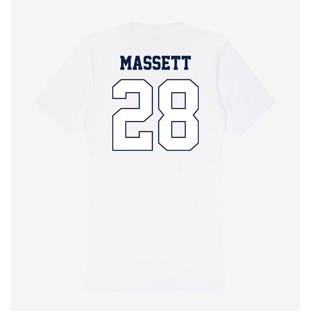 Monmouth - NCAA Men's Lacrosse : Sean Massett - Women's V-Neck T-Shirt-1