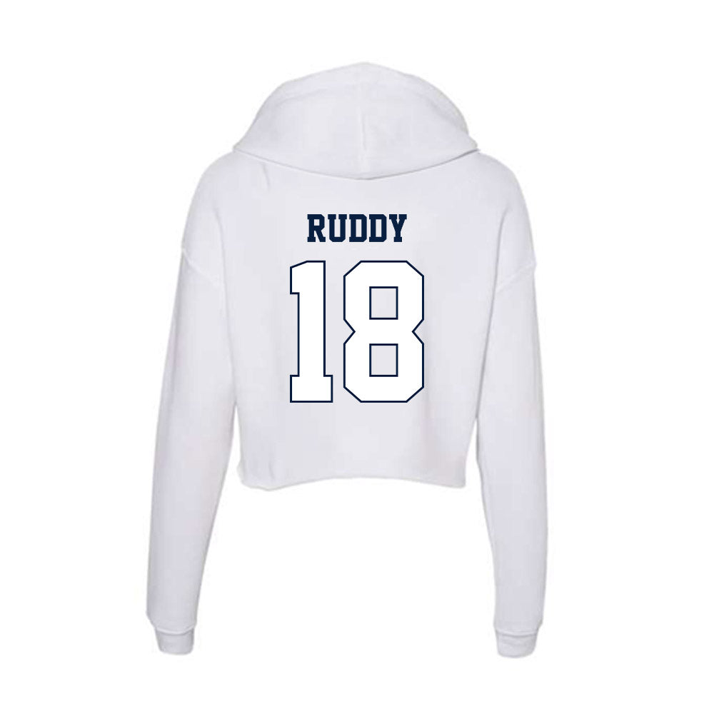 Monmouth - NCAA Baseball : Colin Ruddy - Women's Crop Fleece Hoodie-1