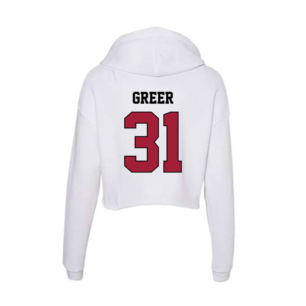 St. Joe's - NCAA Women's Basketball : Lauren Greer - Women's Crop Fleece Hoodie-1