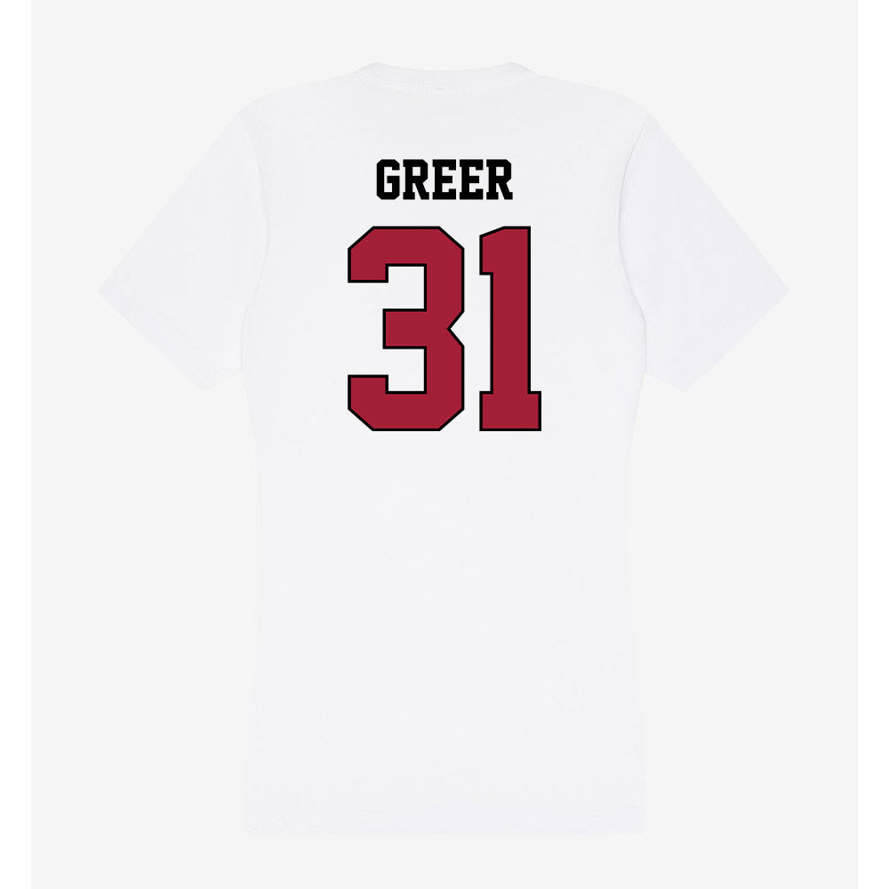 St. Joe's - NCAA Women's Basketball : Lauren Greer - Women's V-Neck T-Shirt-1