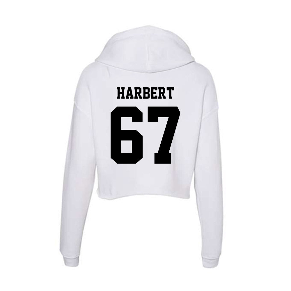 Lamar - NCAA Football : Marcus Harbert - Women's Crop Fleece Hoodie-1