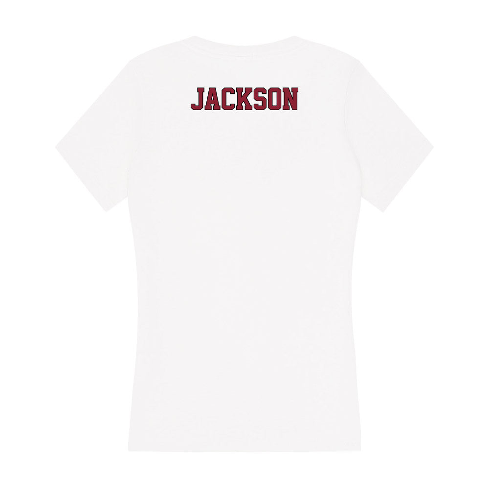 NCCU - NCAA Women's Track & Field : Laila Jackson - Women's V-Neck T-Shirt-1