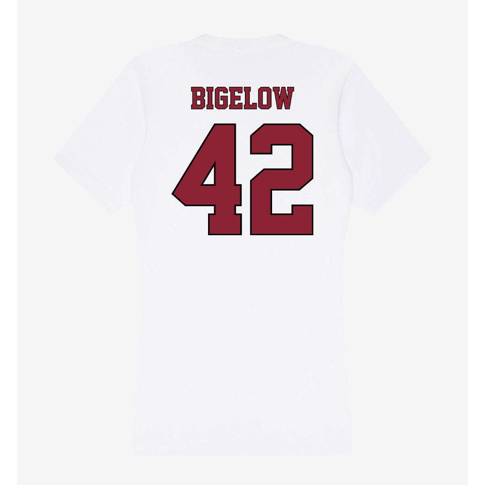 NCCU - NCAA Football : Mekhi Bigelow - Women's V-Neck T-Shirt-1