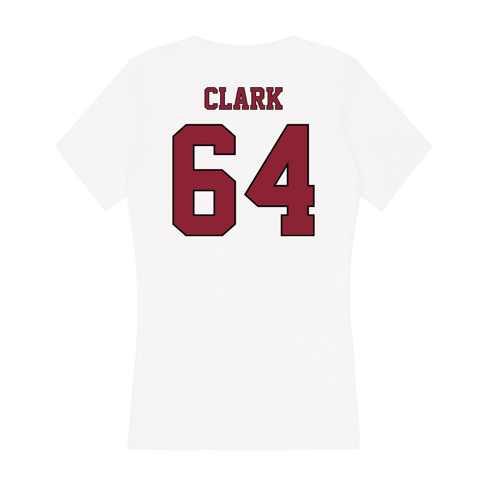 NCCU - NCAA Football : Tyler Clark - Women's V-Neck T-Shirt-1