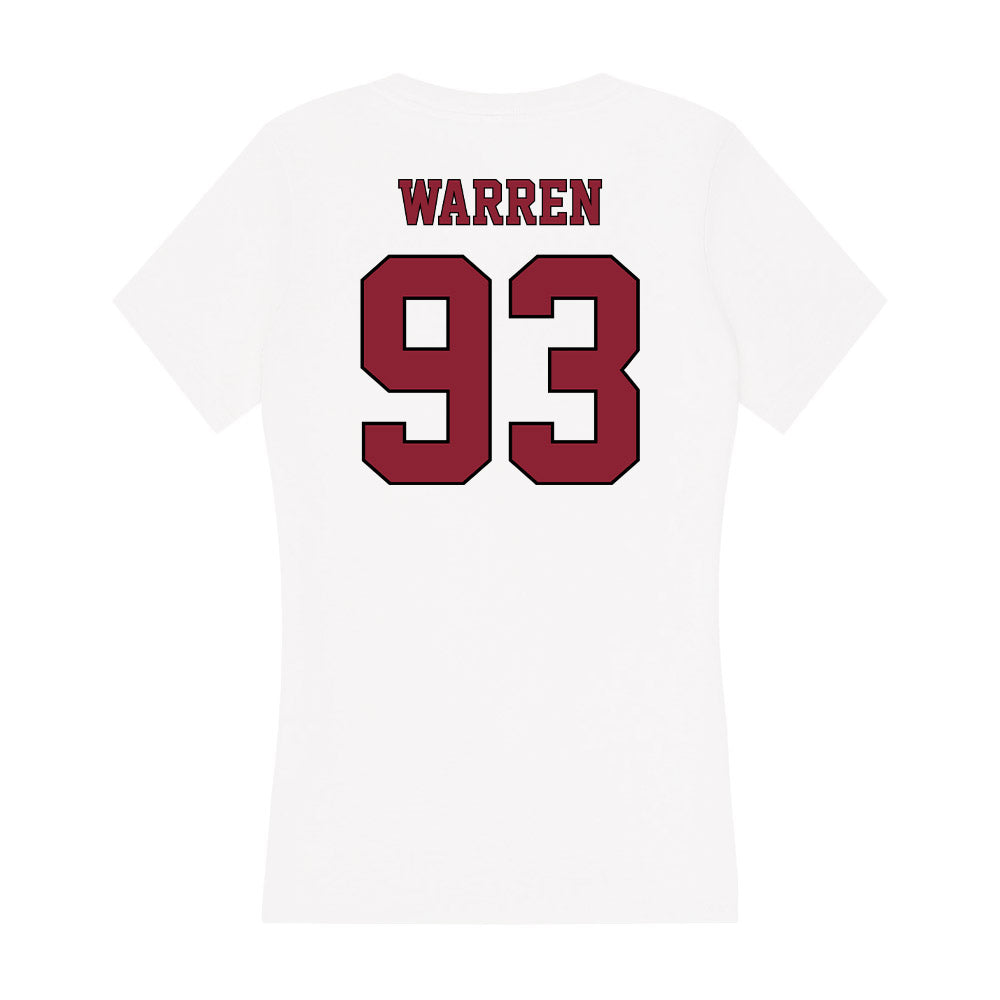NCCU - NCAA Football : Jaden Warren - Women's V-Neck T-Shirt-1