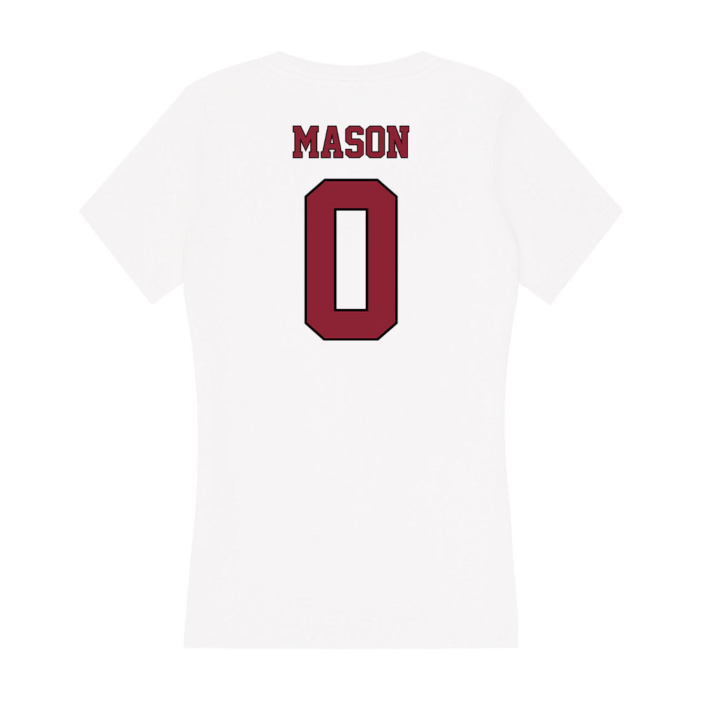NCCU - NCAA Women's Volleyball : Jenelle Mason - Women's V-Neck T-Shirt-1