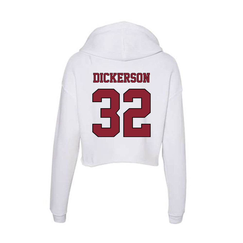 NCCU - NCAA Football : CJ Dickerson - Women's Crop Fleece Hoodie-1