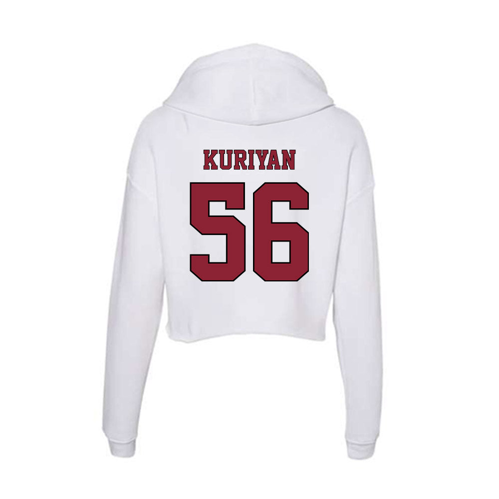 NCCU - NCAA Football : Jonathan Kuriyan - Women's Crop Fleece Hoodie-1