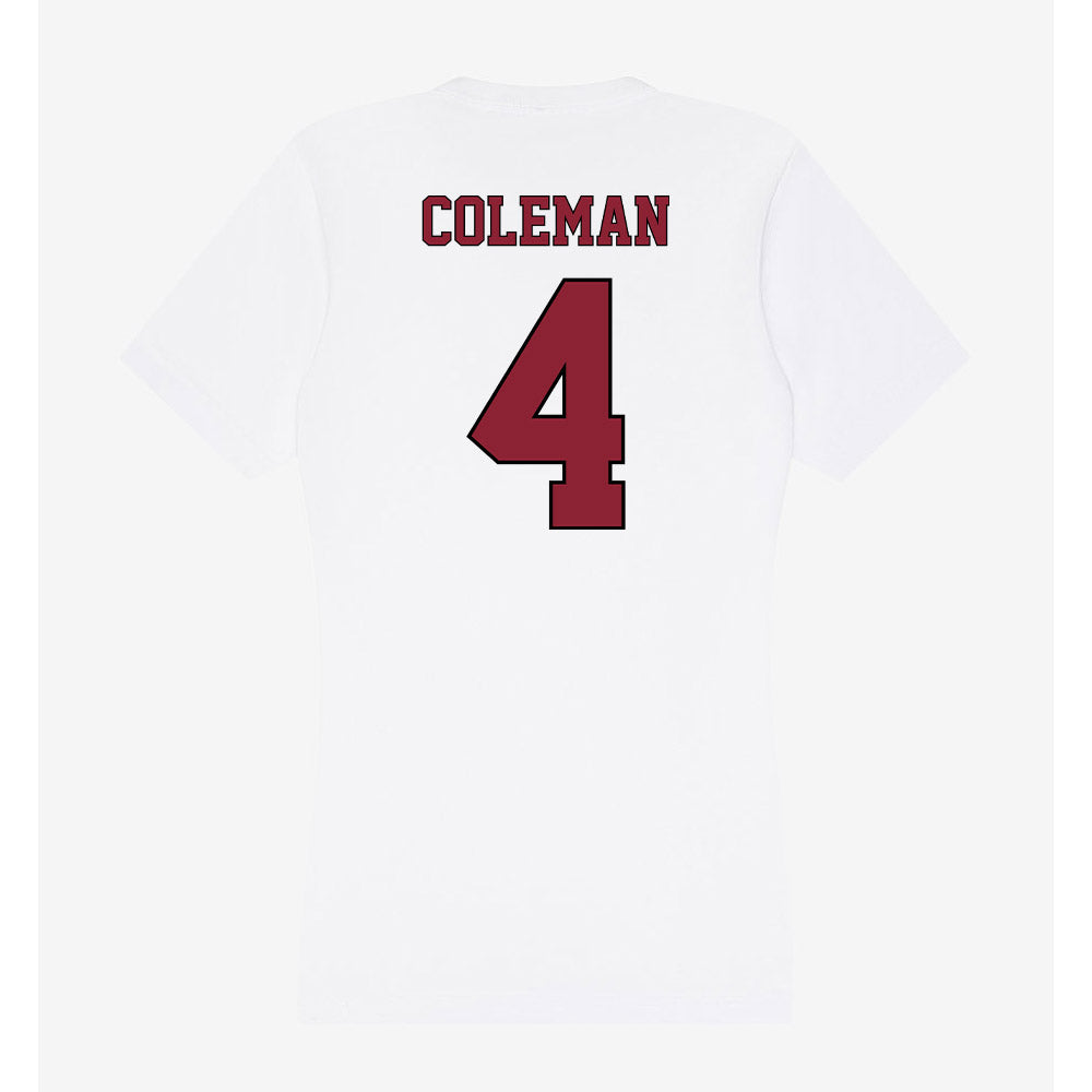 NCCU - NCAA Women's Basketball : Tierney Coleman - Women's V-Neck T-Shirt-1