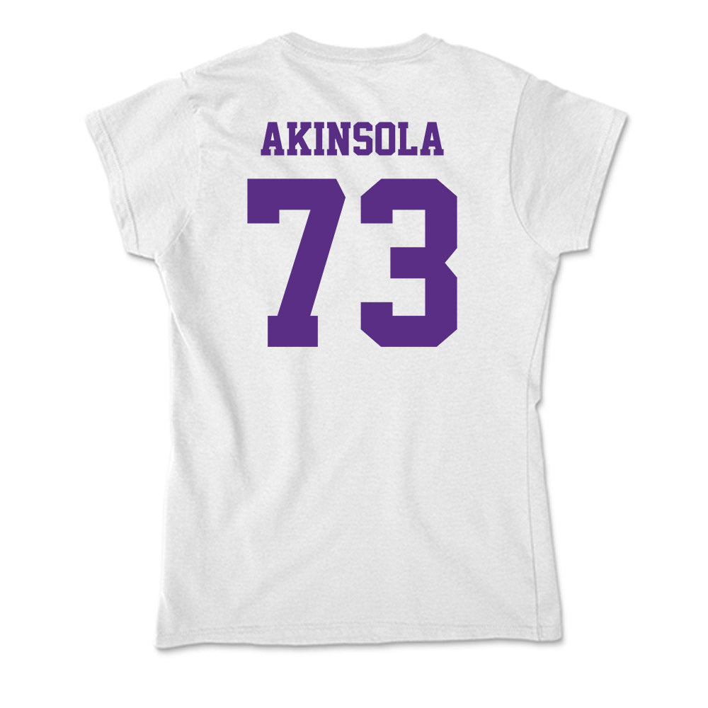 Furman - NCAA Football : Noah Akinsola - Soft Style Women’s T-Shirt-1