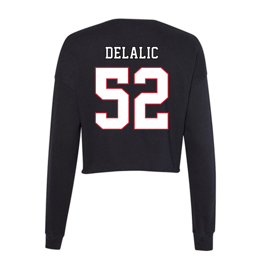 DePaul - NCAA Men's Basketball : Amsal Delalic - Women's Cropped Crew Fleece-1